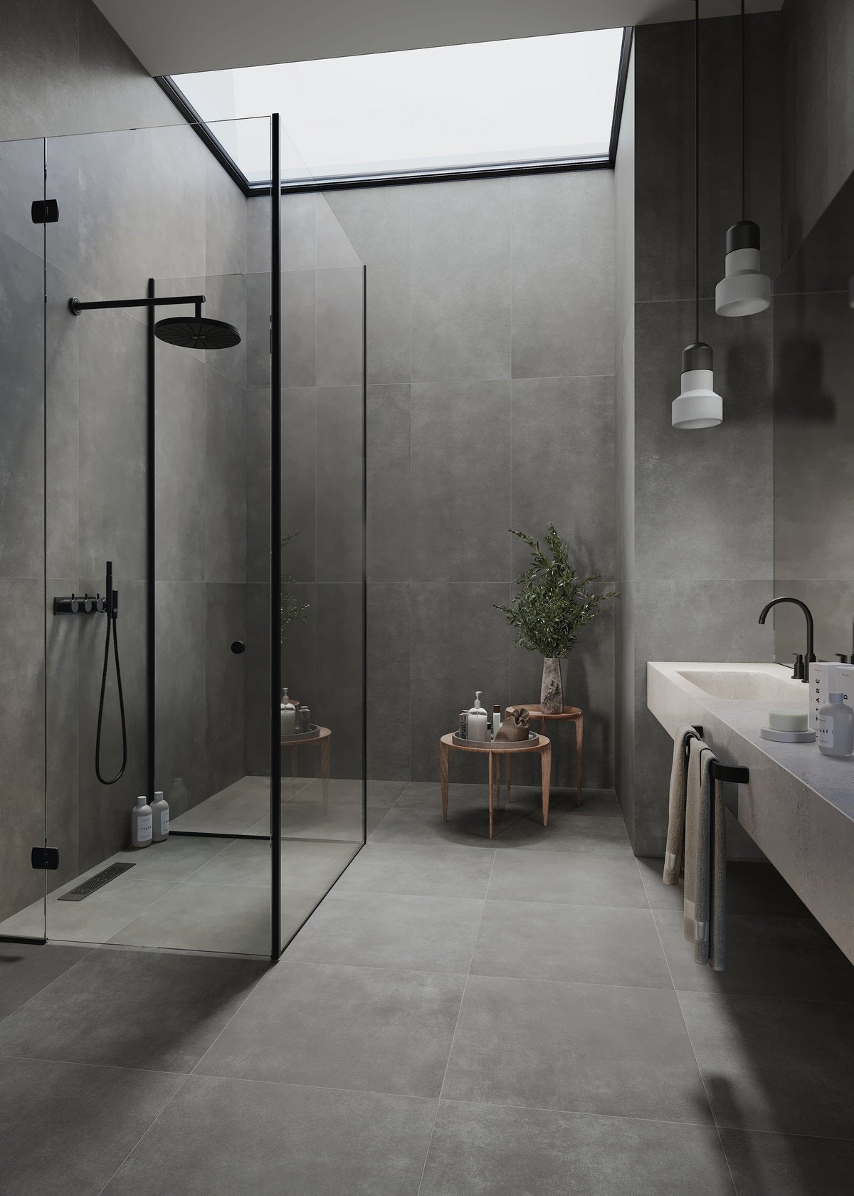 Concrete coal 30x60 matt